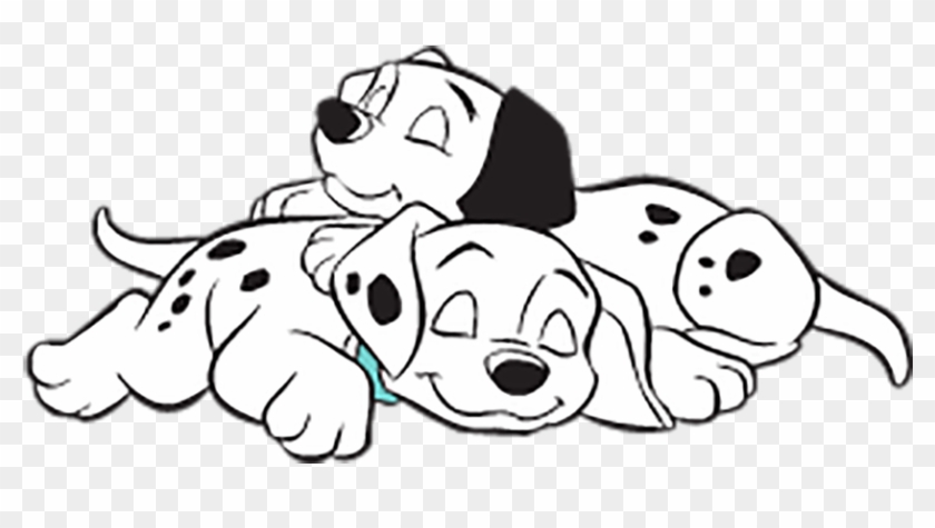 Dalmatians Was Sleeping Soundly Dalmatians Coloring - Dalmatian Puppies Color Pages Clipart #2043718