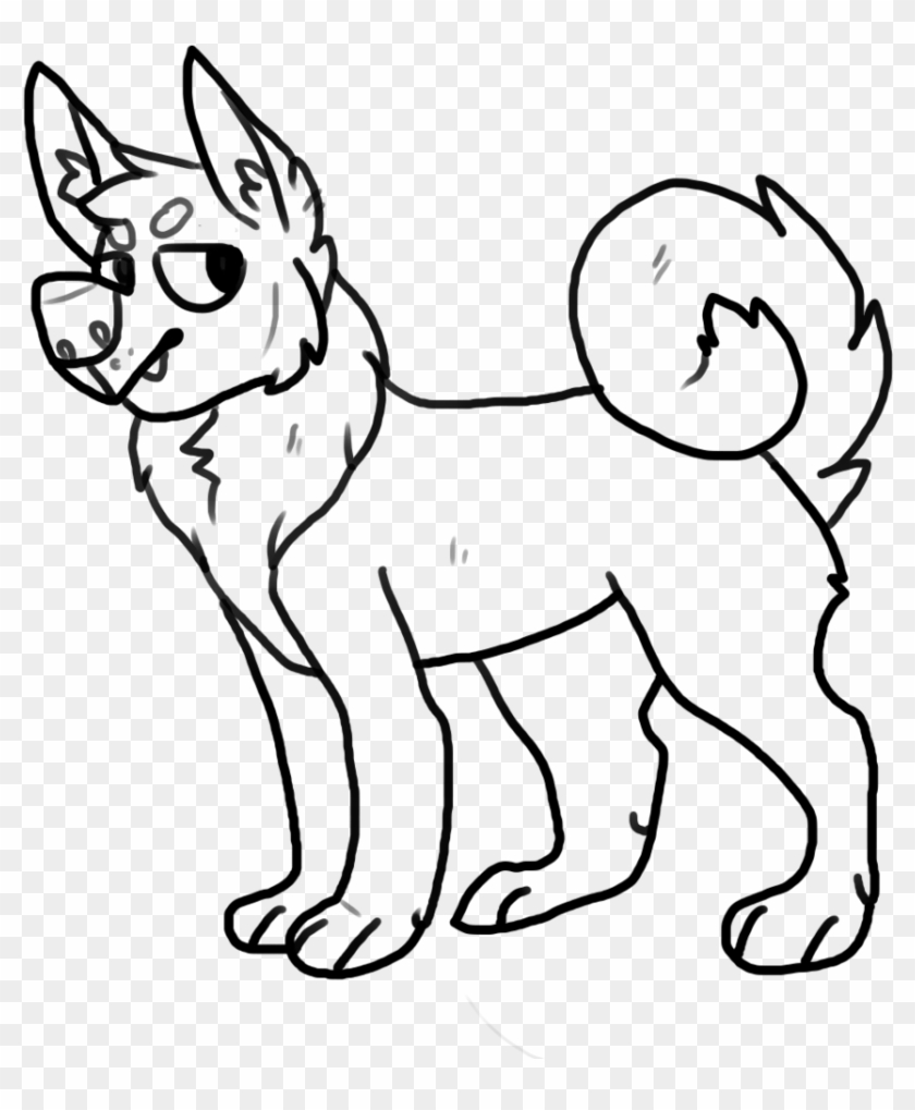 Doge Lineart By Poltergyst - Line Art Clipart #2043925