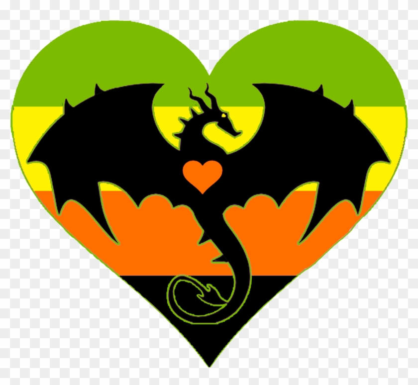Heart Myart Dragon Ace Asexual Aromantic Redbubble - Asexual Dragon Clipart