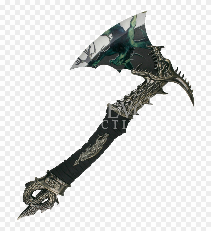 Drawn Katana Dragon Head - Dragon Head Axe Clipart