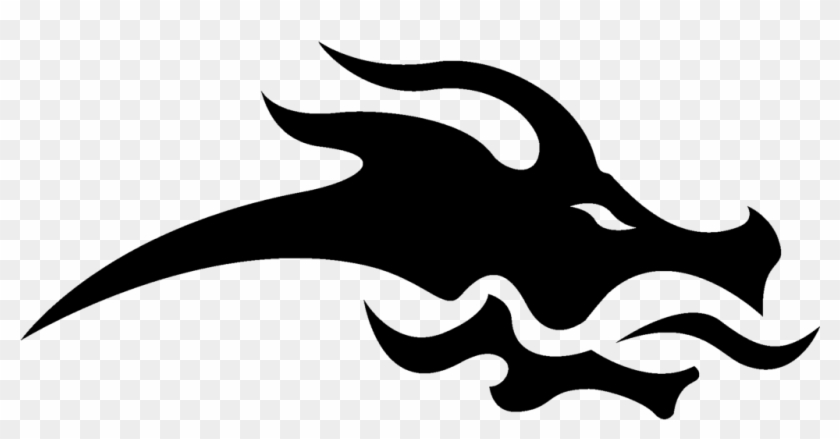 Dragon Head Black Clipart #2045235