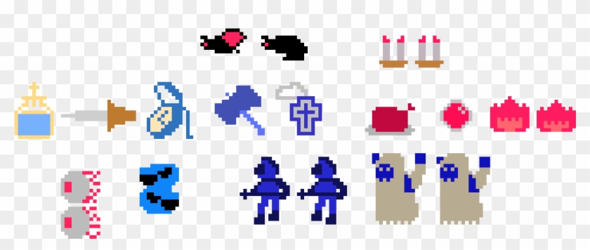 Castlevania Items/enemies, Atari 2600-style Clipart #2045436