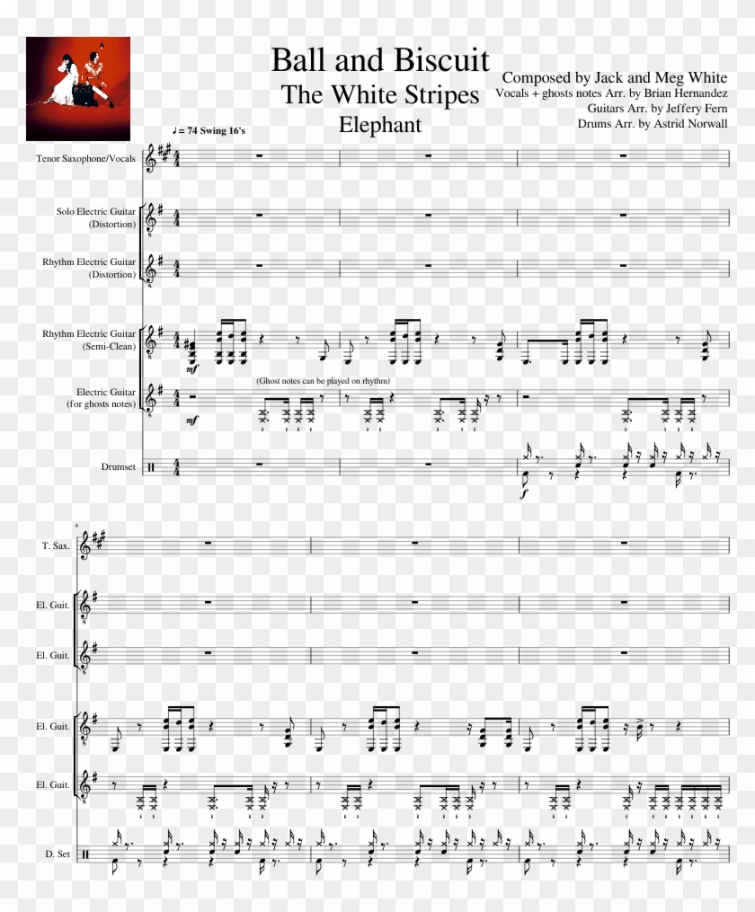 Ball And Biscuit [lost Score] Sheet Music For Tenor - Sheet Music Clipart #2046226