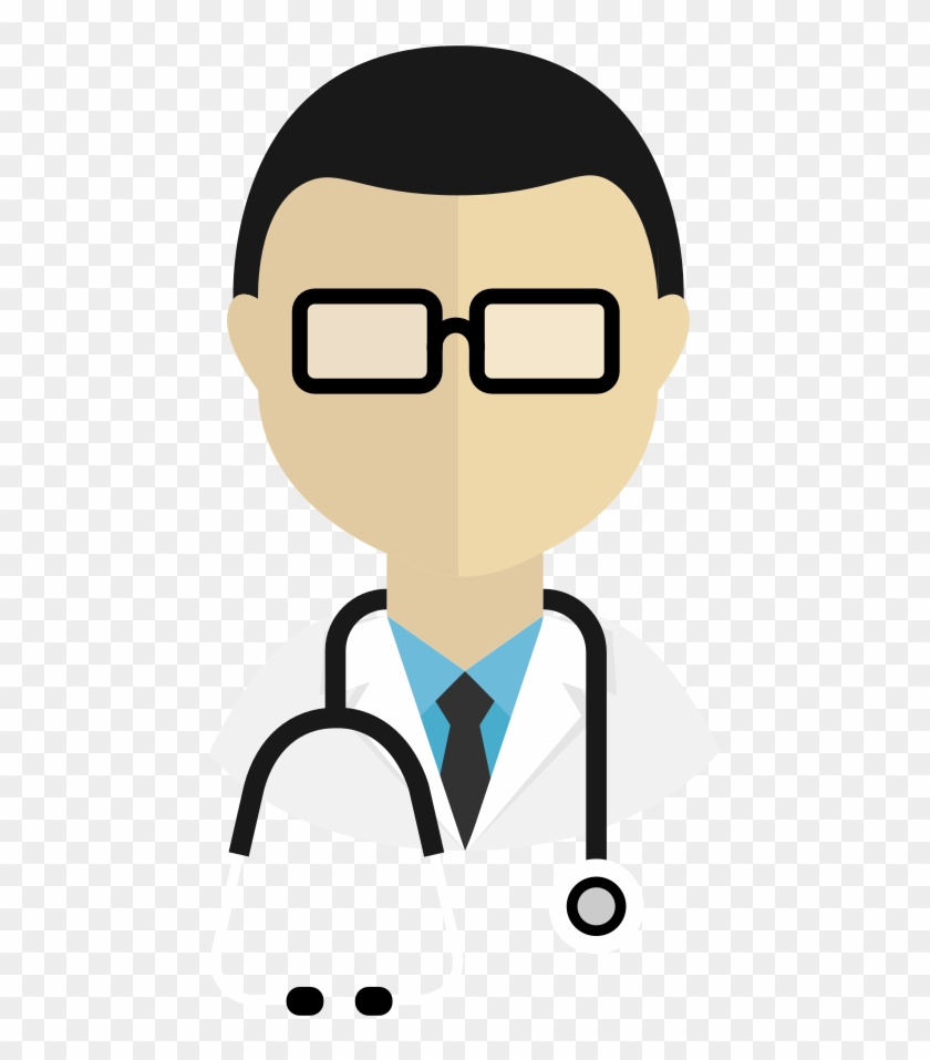 Male Doctor Flat Icon Vector - Doctor Icon Gif Clipart