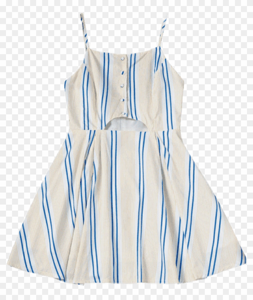 Dress Yellow Blue White Stripes Vintage Clothing Appare - Pattern Clipart #2046893