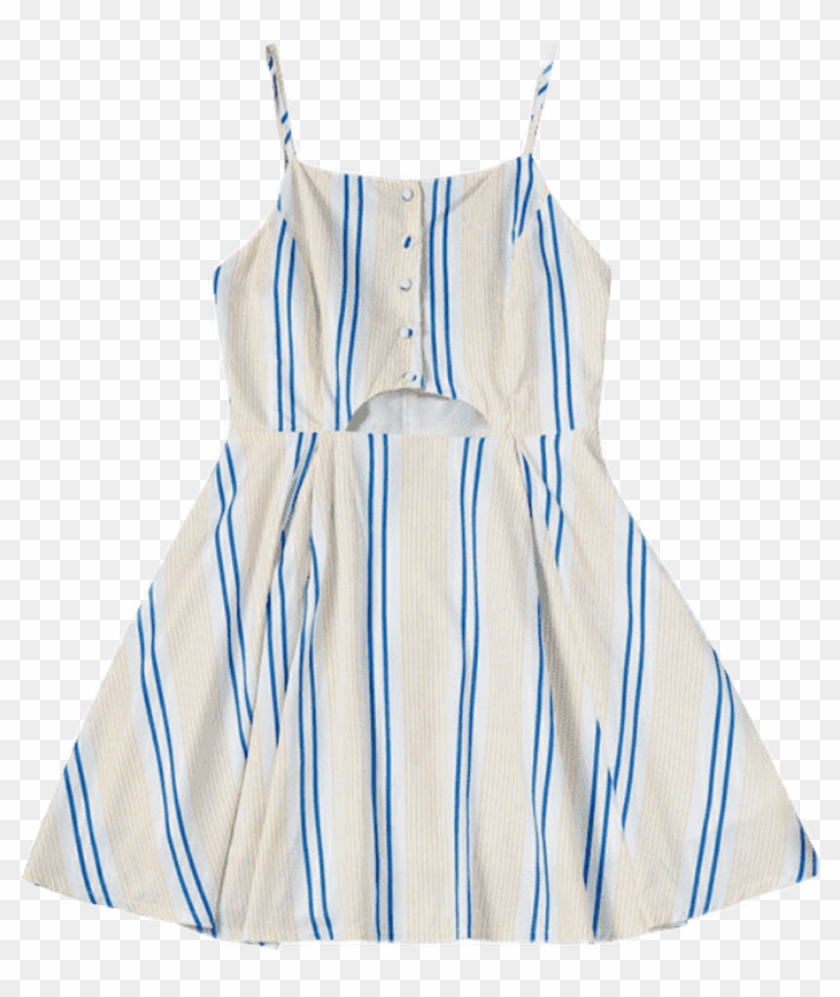 Dress Yellow Blue White Stripes Vintage Clothing Appare - Pattern Clipart