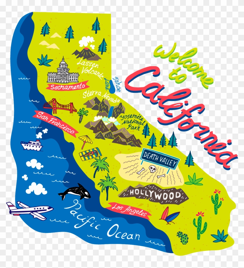 Our Crew Will Do That Odd Job You Just Don't Want To - Los Angeles Cartoon Map Clipart
