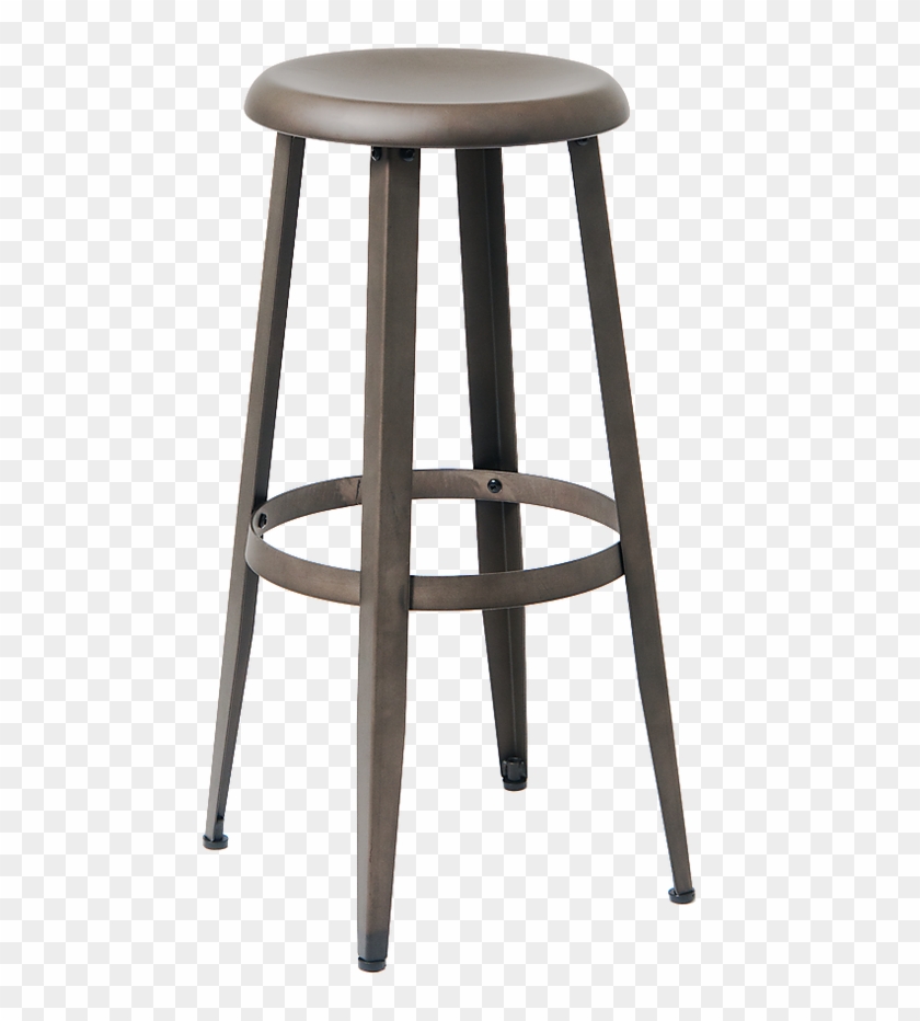 Round-seated Steel Barstool In Gun Color Coating, Backless, - Stools Png Clipart