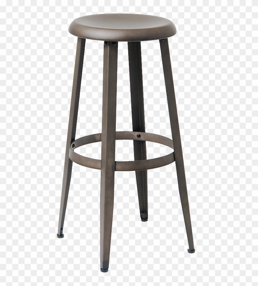 Round-seated Steel Barstool In Gun Color Coating, Backless, - Stools Png Clipart #2048922