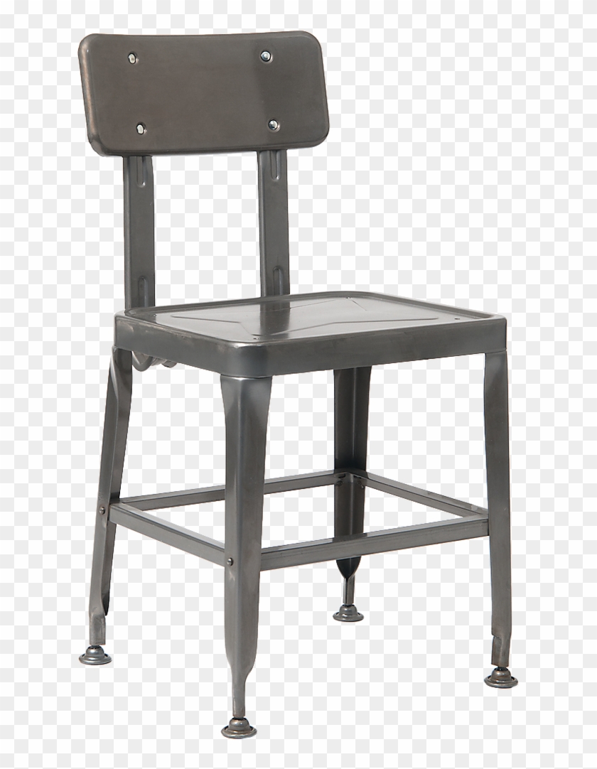 Vintage-style Metal Chair In Black For Home, Restaurant - Habitat Vince Walnut Chair Clipart
