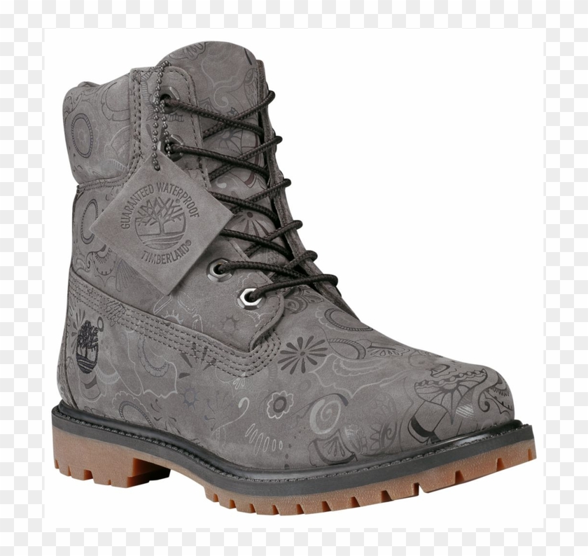 Grey Nubuck/henna Print - Work Boots Clipart