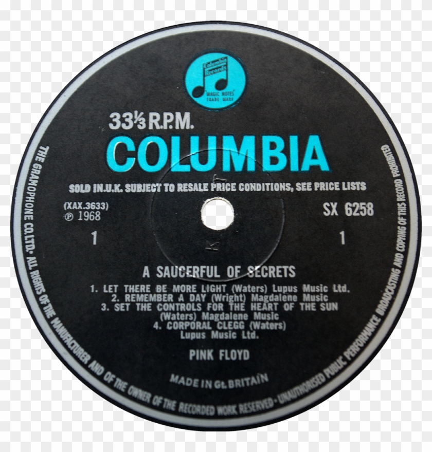 Sx 6258 Pink Floyd Saucerful Label - Beatles Clipart