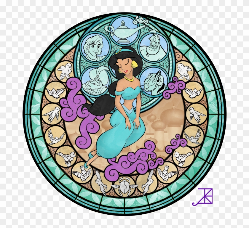 Disney Princess Images Jasmine Stained Glass Hd Wallpaper - Jasmine Stained Glass Clipart #2050243