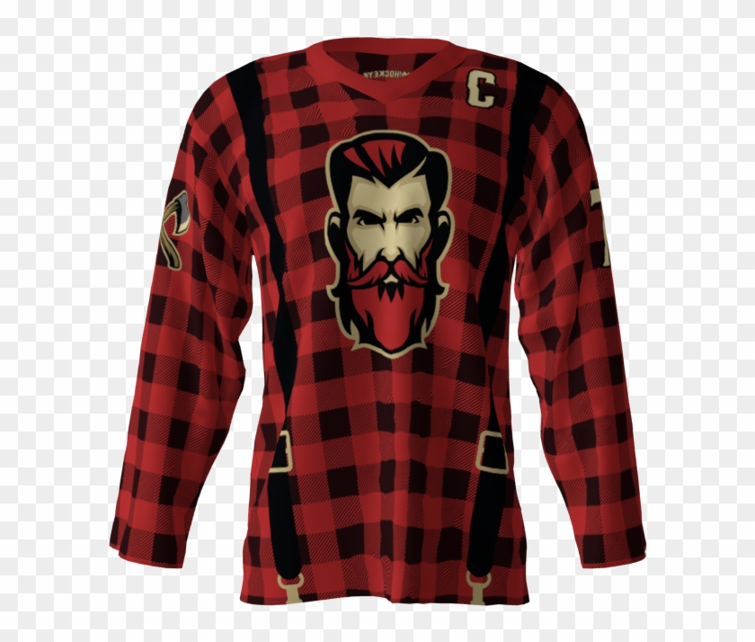 Lumberjacks Custom Hockey Jersey - Long-sleeved T-shirt Clipart #2050344