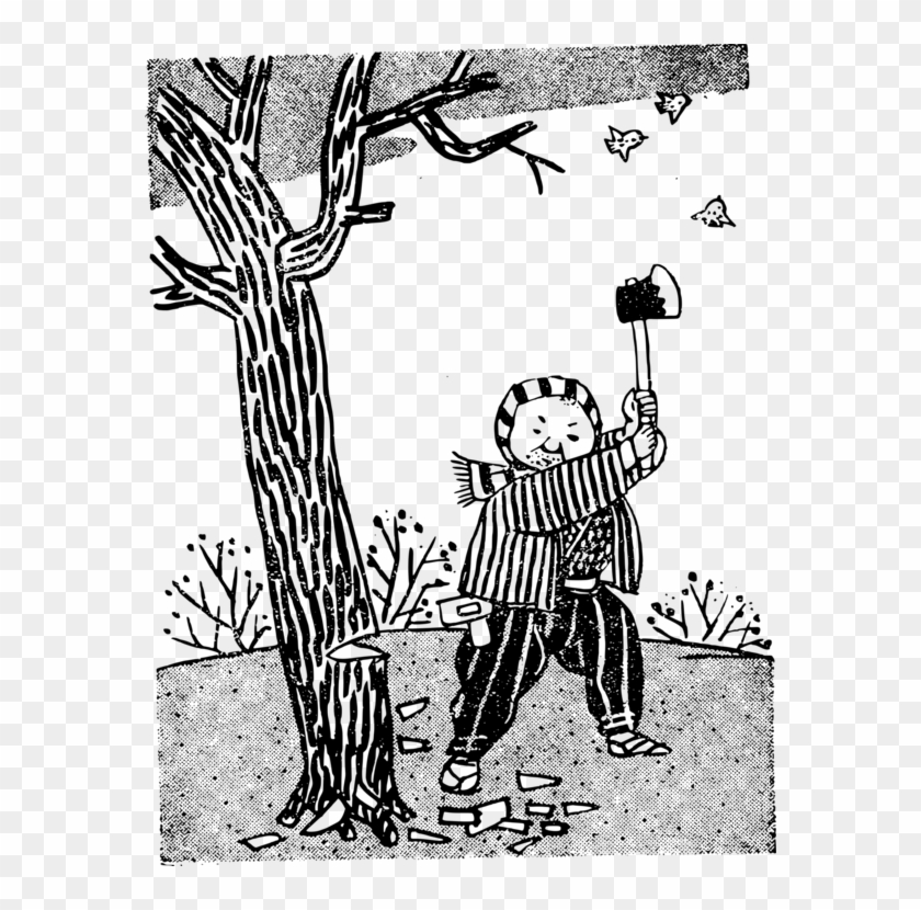 Tree Cutting Branch Arborist Lumberjack - Cutting Plants Black And White Clipart
