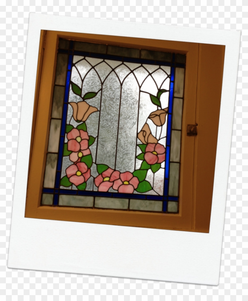 Rose Stained Glass - Stained Glass Clipart