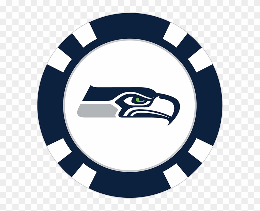 Seattle Seahawks Poker Chip Ball Marker - Seattle Seahawks Logo 2018 Clipart