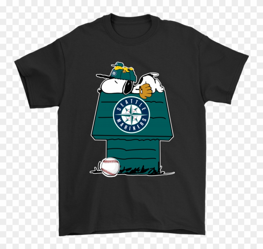 Seattle Mariners Snoopy And Woodstock Resting Together - Keep The Earth Clean It's Not Uranus T Shirt Clipart #2052429