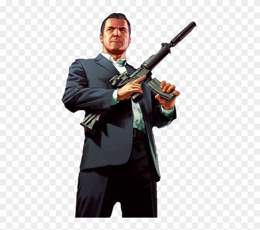 Gta5 Micheal-png - Персонаж Из Гта 5 Png Clipart