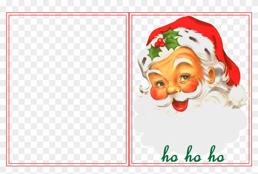 Click Here To Download Jolly Santa Claus Face Half - Santa Claus Card Clipart #2053587