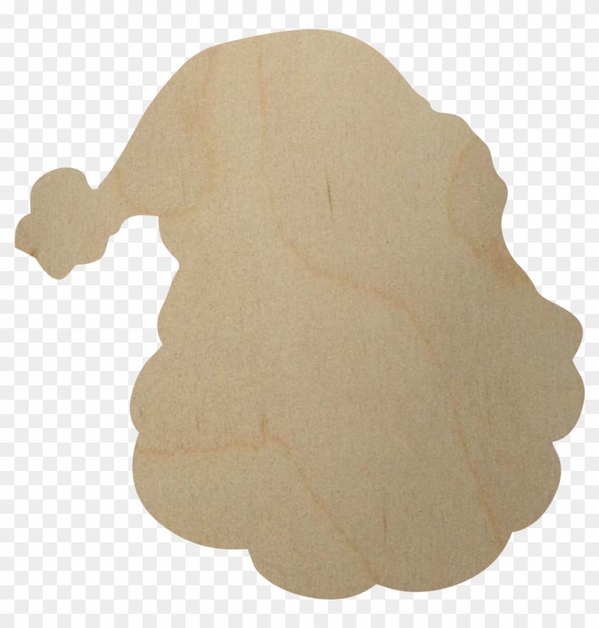 Wooden Santa Face Shape Cutout - Construction Paper Clipart