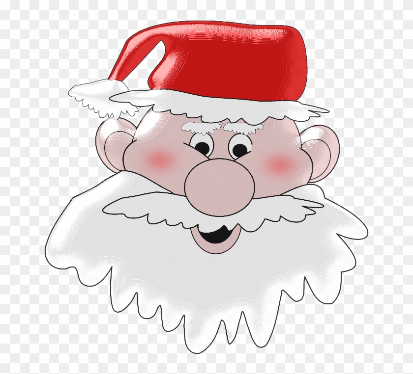 Jolly Santa Face - Cartoon Clipart