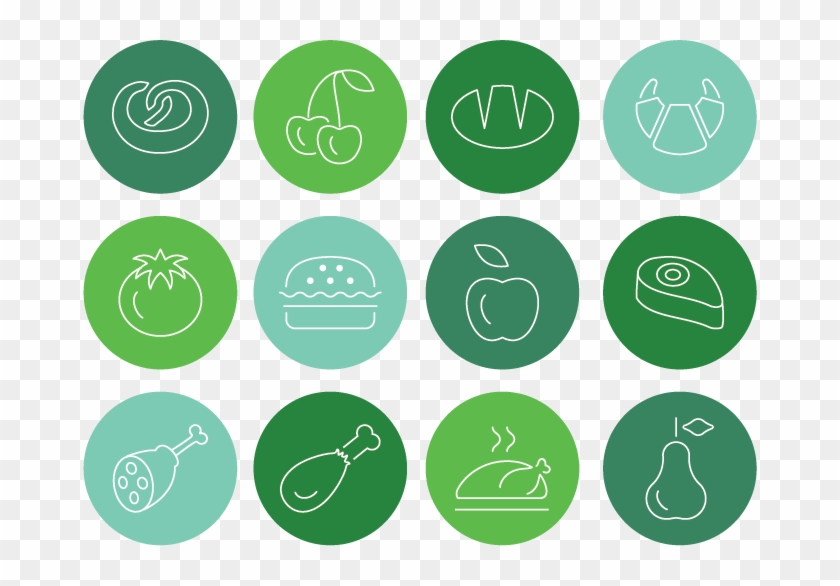 Food Icons - Dark Autumn Colour Palette Clipart