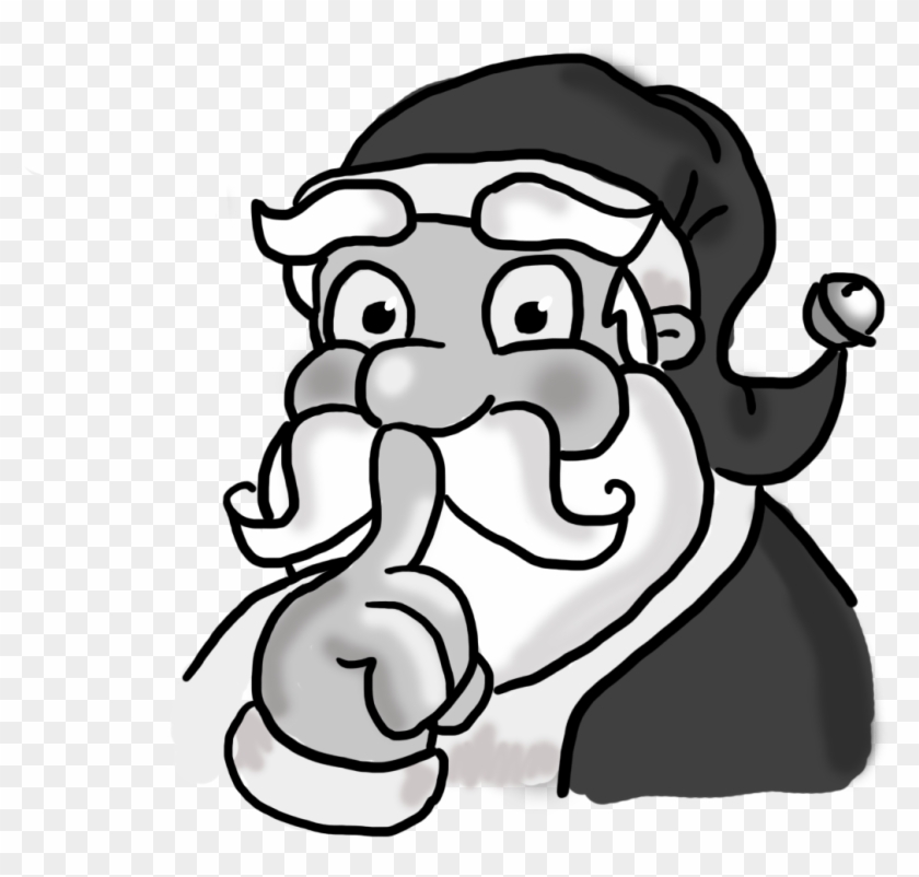 A Holiday Guide To Finding The Most Meaningful Secret - Secret Santa Black And White Clipart #2054486
