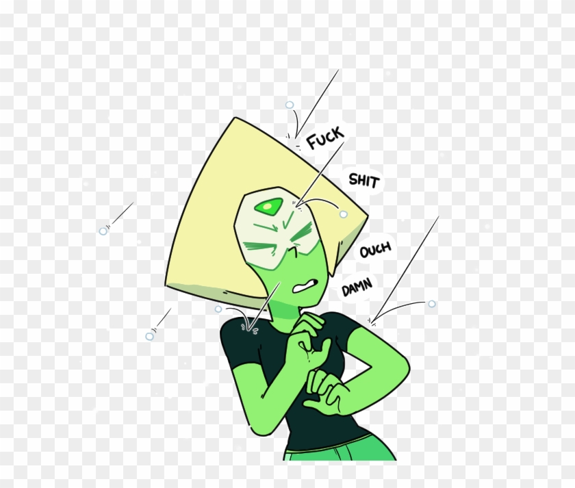 Peridot Experiencing Hail For The First Time - Cartoon Clipart