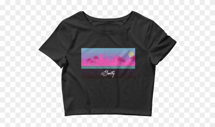 1996 Miami Skyline Women's Crop Tee Clipart #2055975