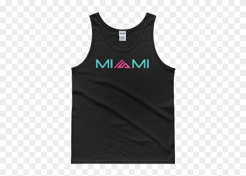 Miami Skyline Mens Tank Top Black - Top Clipart #2056095