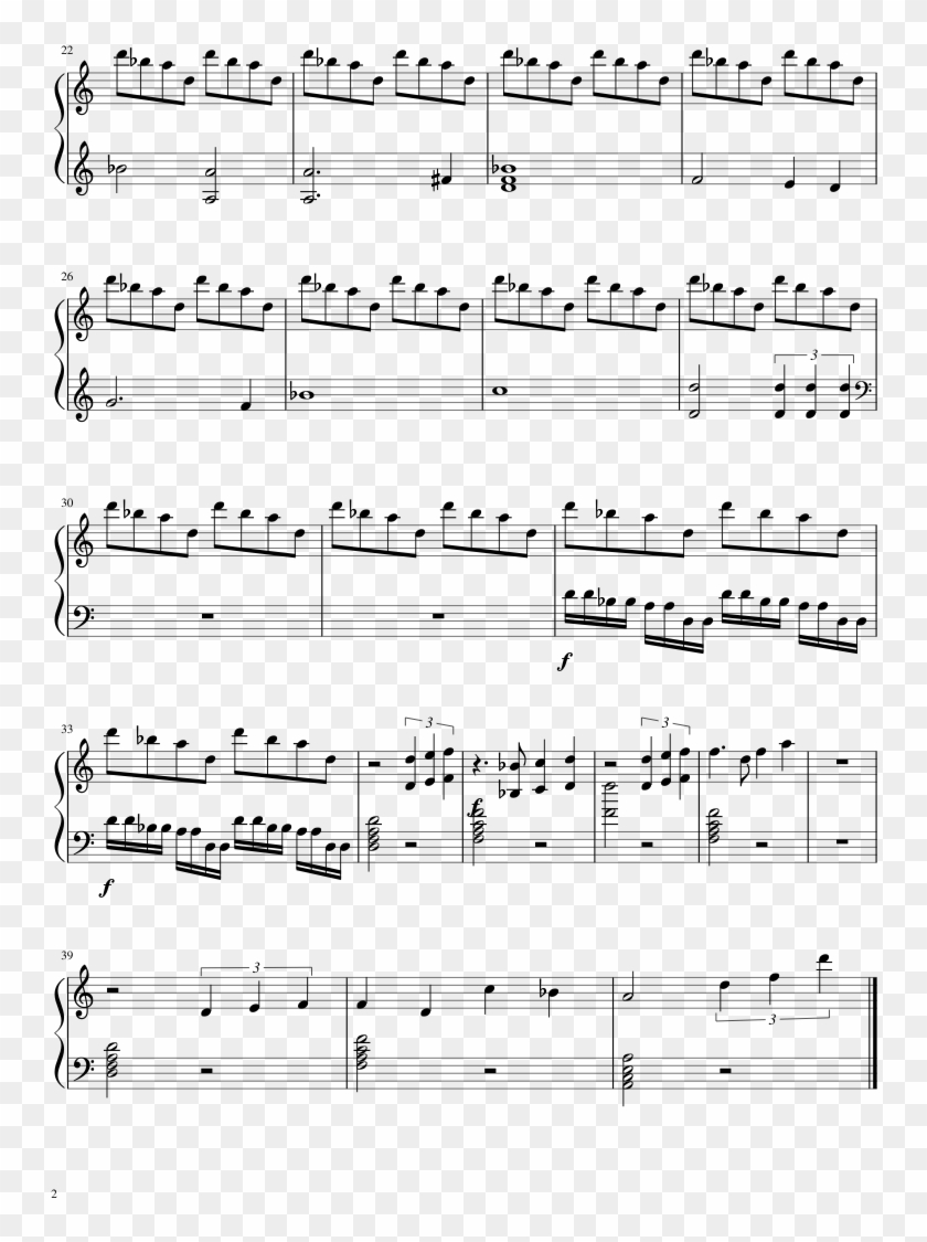 Vainglory Theme Unfinished Sheet Music Composed By - Sheet Music Clipart #2057476