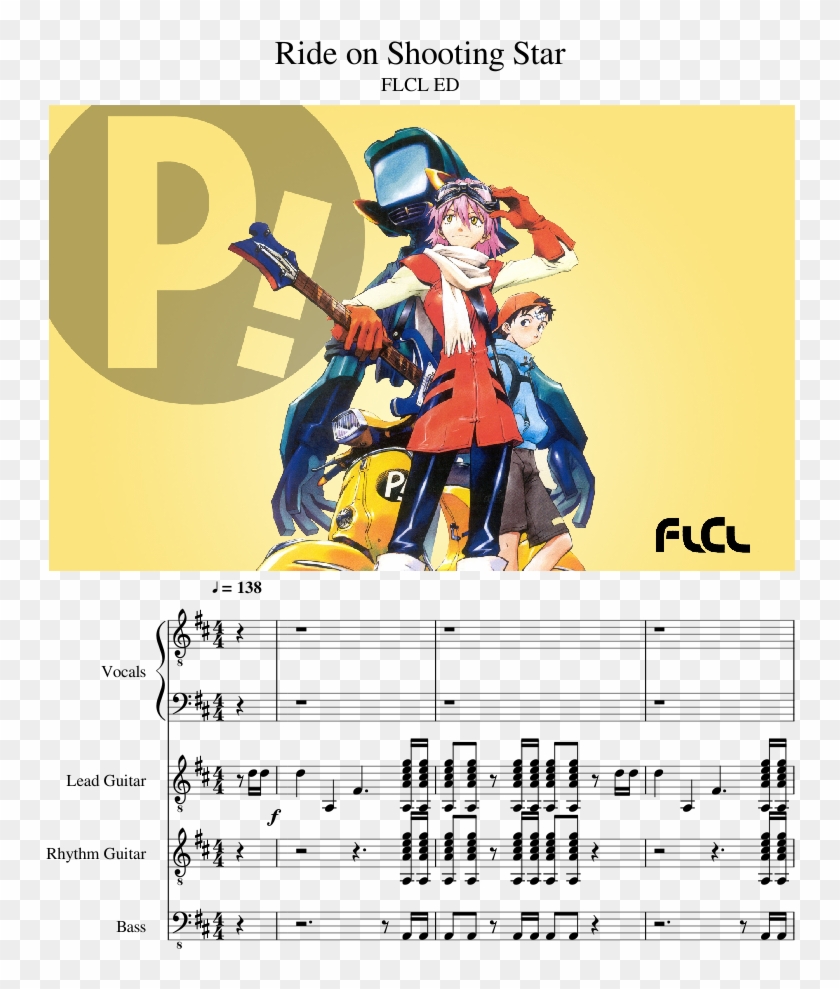Ride On Shooting Star Sheet Music For Piano, Guitar, - Cartoon Clipart