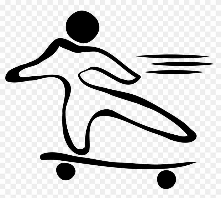 Big Image - Longboarding Clipart