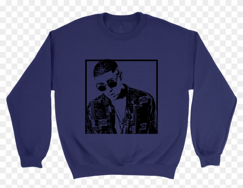 Reggaeton Icon Graphic Crewneck Featuring Bad Bunny - Sweatshirt Clipart