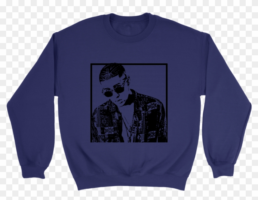 Reggaeton Icon Graphic Crewneck Featuring Bad Bunny - Sweatshirt Clipart #2059059