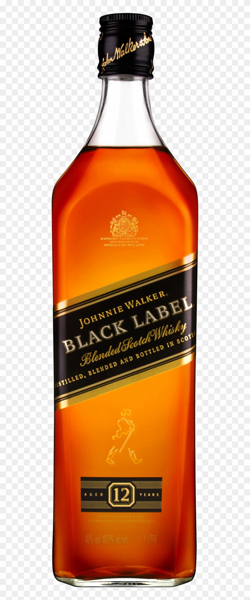 Johnnie Walker Black Label Scotch Whisky 1l Bottle Clipart