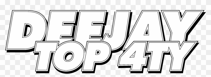 Deejay Top 4ty Logo Black And White Clipart #2059583