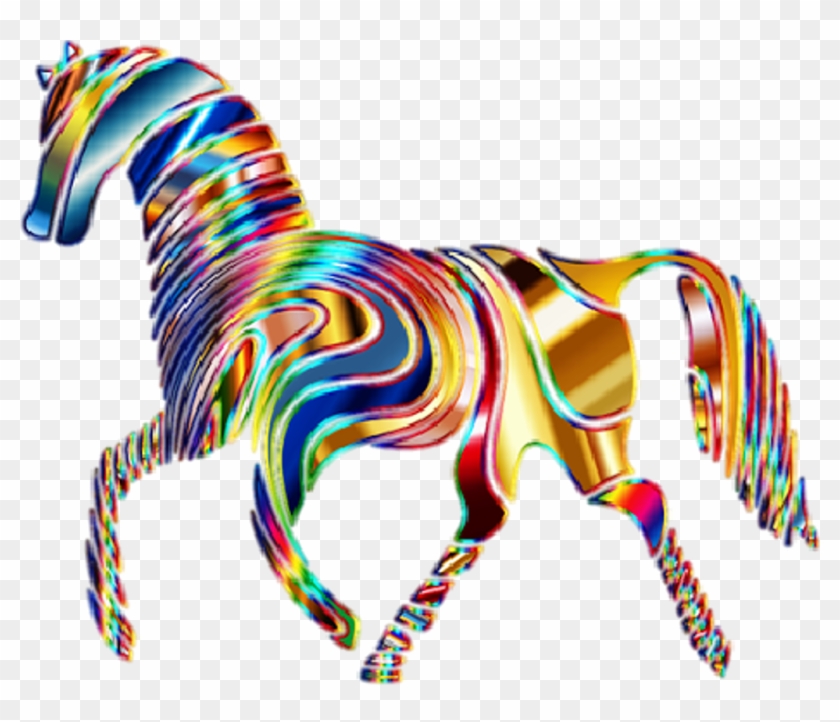 #caballo #horse #aethestic #tumblr - Psychedelic Horse Clipart #2060118