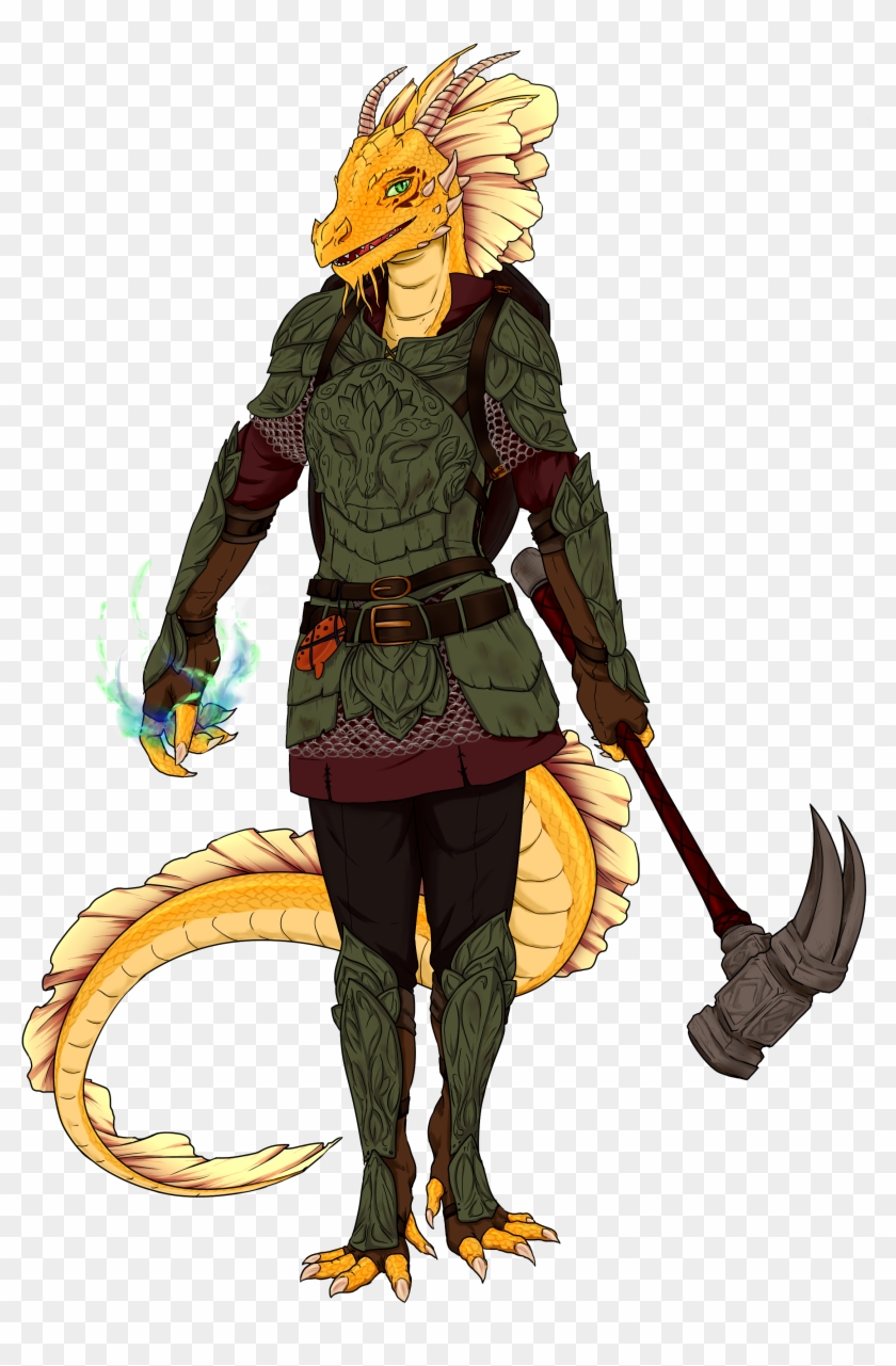 Satias, My Gorgeous Dragonborn Paladin - Dragonborn Paladin Clipart #2060738
