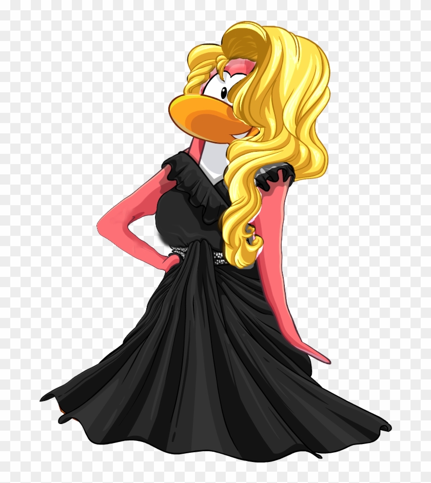 Rich Female Penguin Thinner - Illustration Clipart