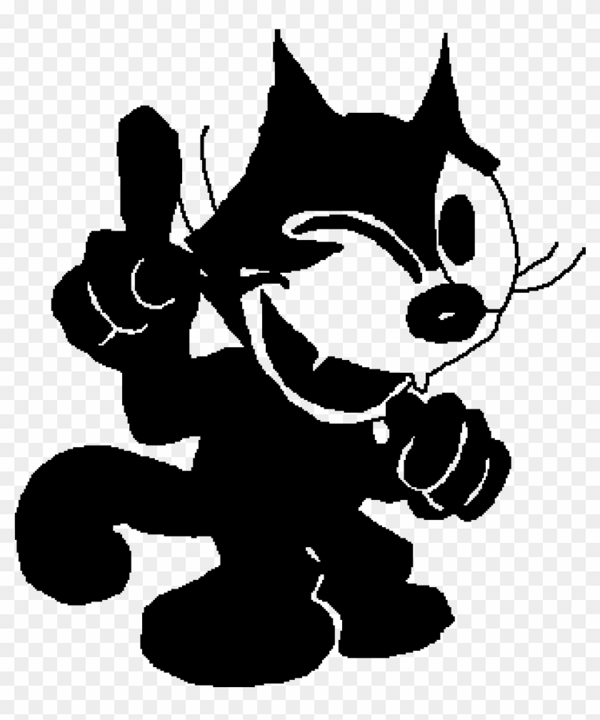 Felix The Cat - Felix The Cat Black T Shirt Clipart #2061156