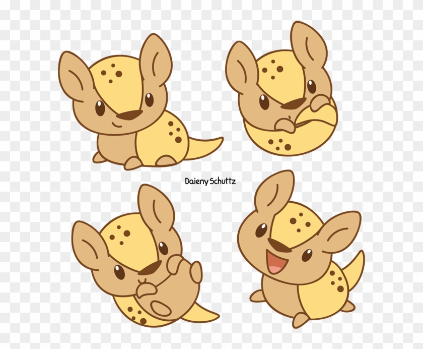 Platypus Clipart Chibi - Cartoon Three Banded Armadillo - Png Download #2061548