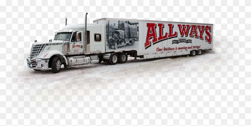 All Ways Moving & Storage Transportation Vehicle - Trailer Truck Clipart #2061636