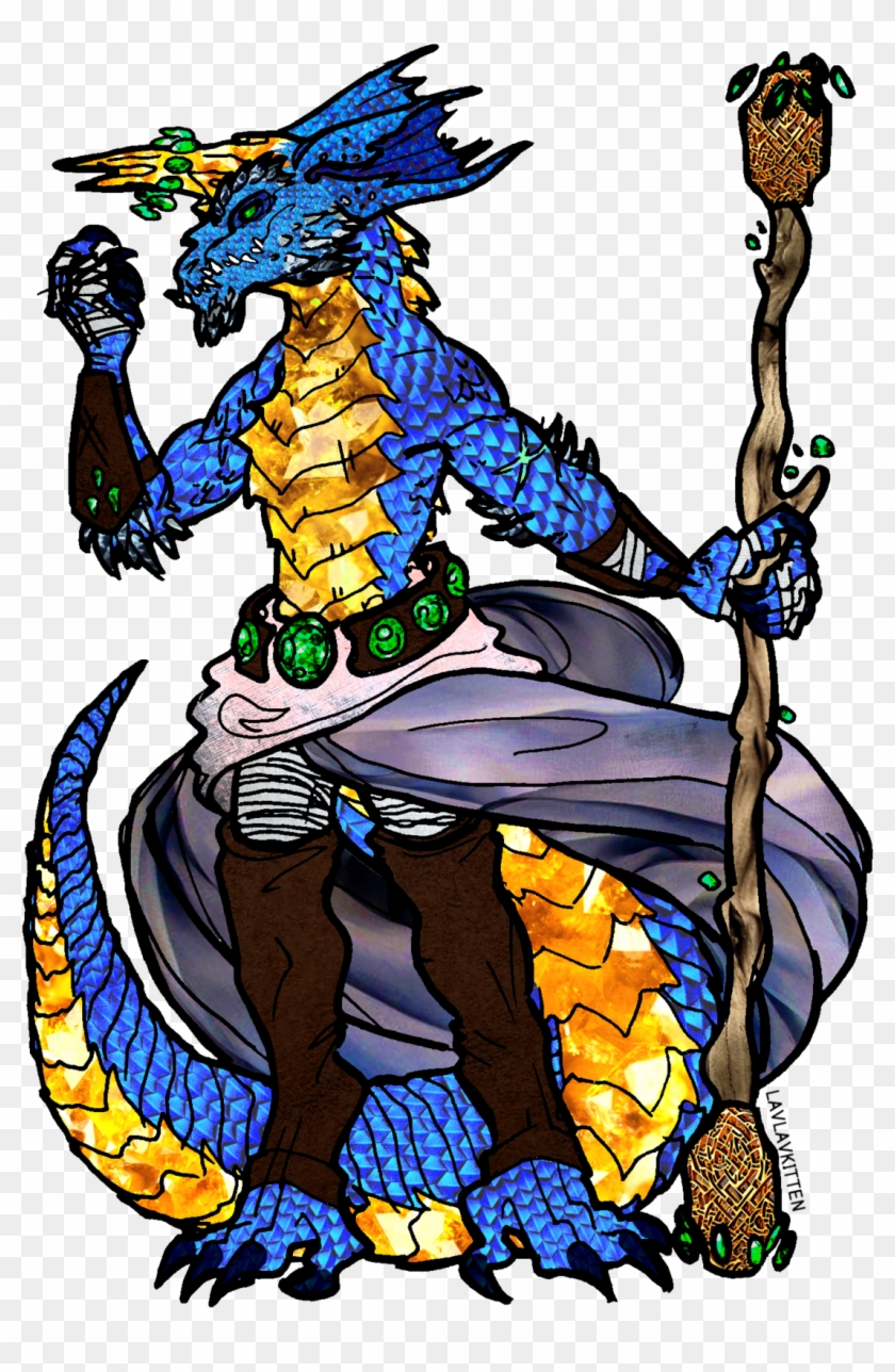 Zalgia, Dragonborn Monk Played By Justin A Big Serious - Cartoon Clipart #2061980