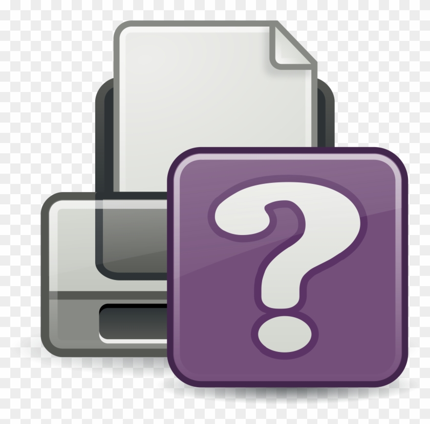 This Free Icons Png Design Of Print Question Icon - Printer Information Icon Clipart