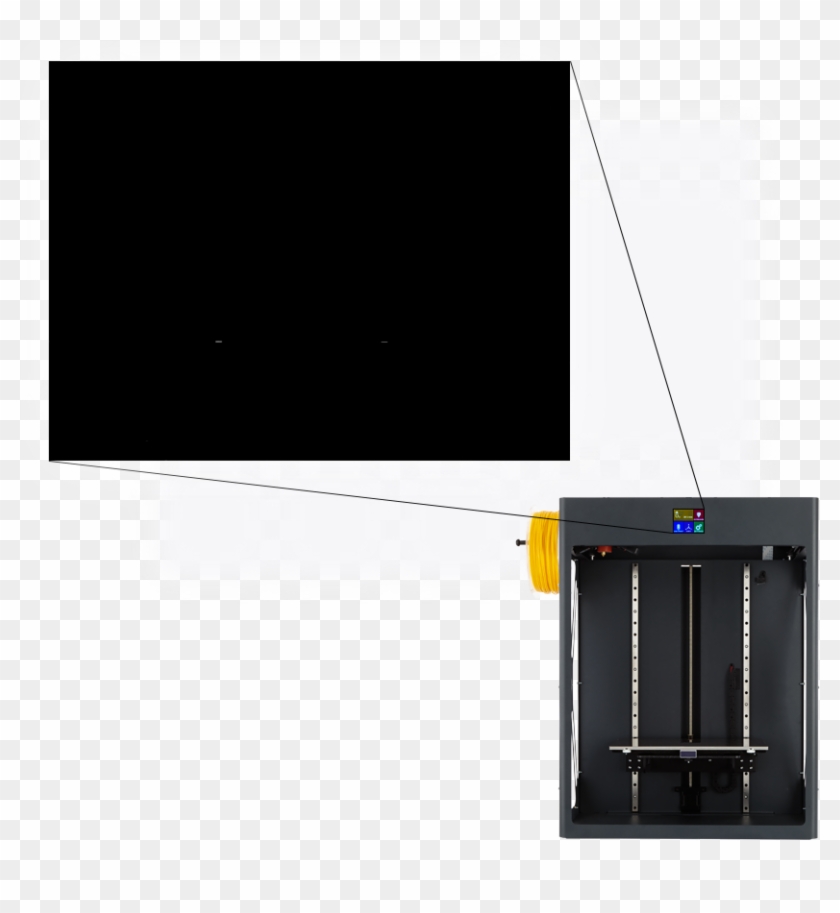 Touchscreen Of Craftbot Xl 3d Printer - Led-backlit Lcd Display Clipart #2062691