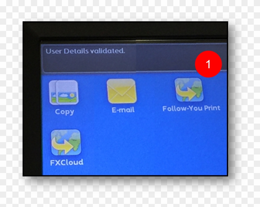 Select Follow-you Print Icon From The Screen - Display Device Clipart #2063281