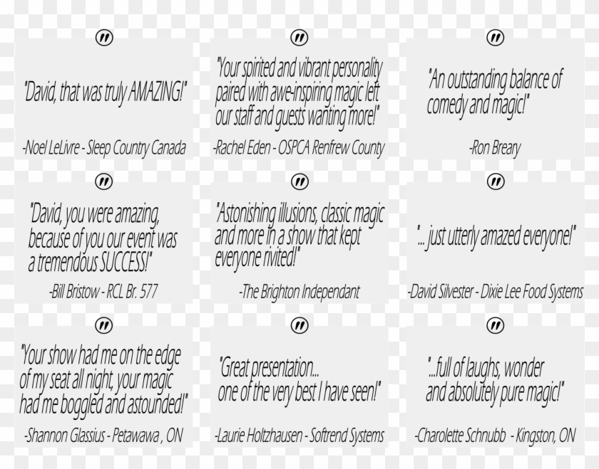 What Others Are Saying About The Magic Of David Johnson - Handwriting Clipart