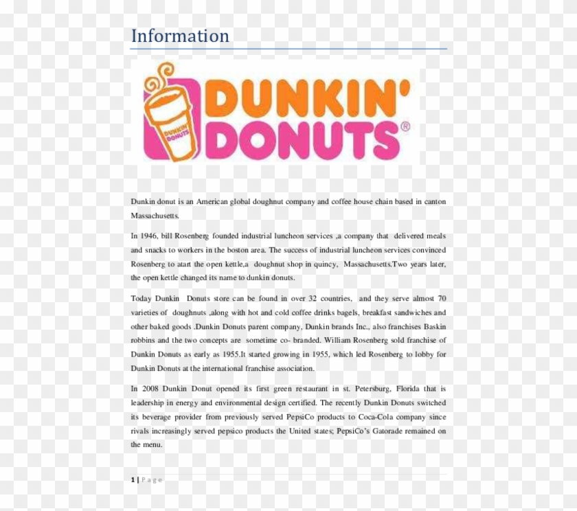 Pdf - Dominos Dunkin Donuts Clipart